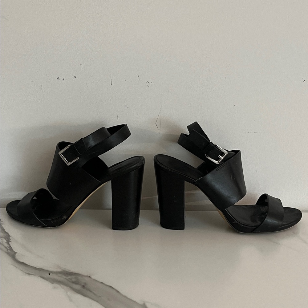 Michael Kors Black Leather Sandals